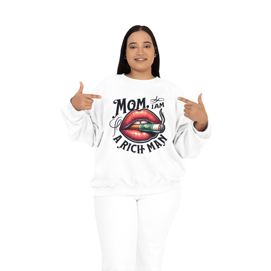 Mom with a Lil’ Attitude Graphic Sweatshirt – White