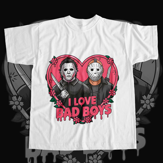 “I Love Bad Boys” (Michael & Jason Heart Design)