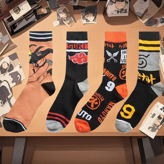 Anime Naruto Men's Hip Hop Cosplay Socks