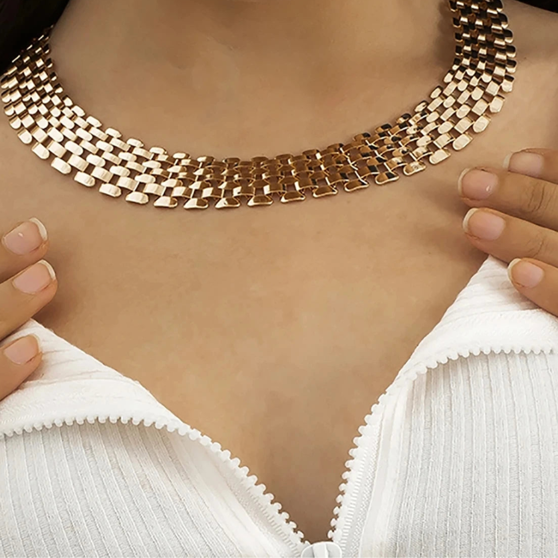 Exaggerated Chunky Choker Necklace