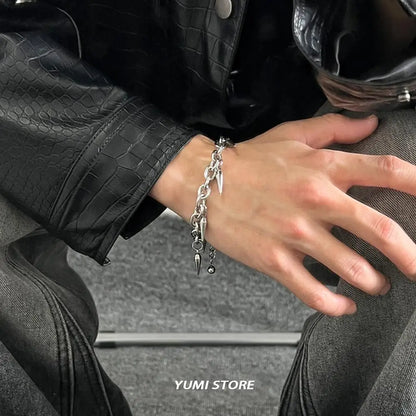 Punk Rivet Bracelet For Man