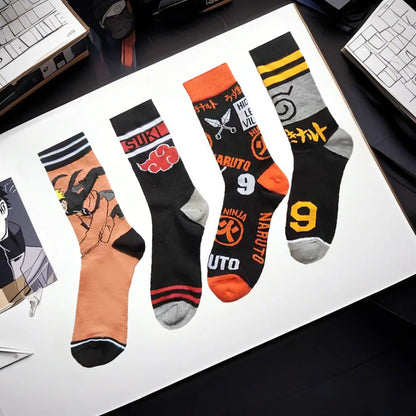 Anime Naruto Men's Hip Hop Cosplay Socks