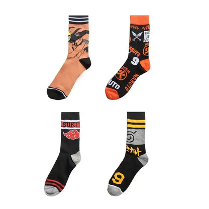 Anime Naruto Men's Hip Hop Cosplay Socks