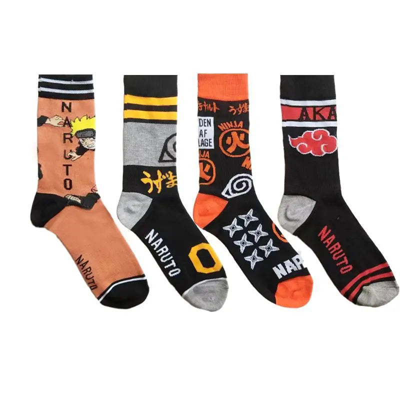 Anime Naruto Men's Hip Hop Cosplay Socks