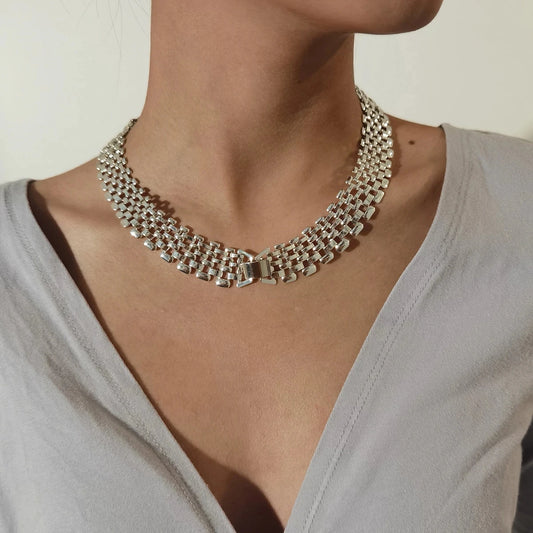 Exaggerated Chunky Choker Necklace