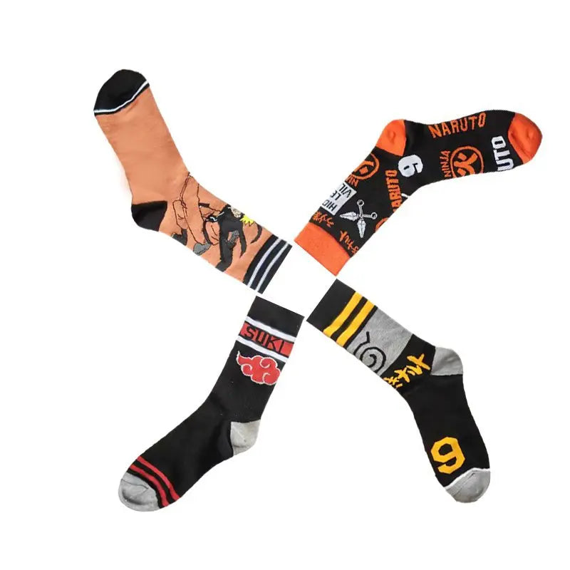 Anime Naruto Men's Hip Hop Cosplay Socks