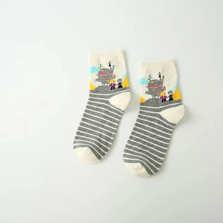 Anime Calcifer Cat Socks