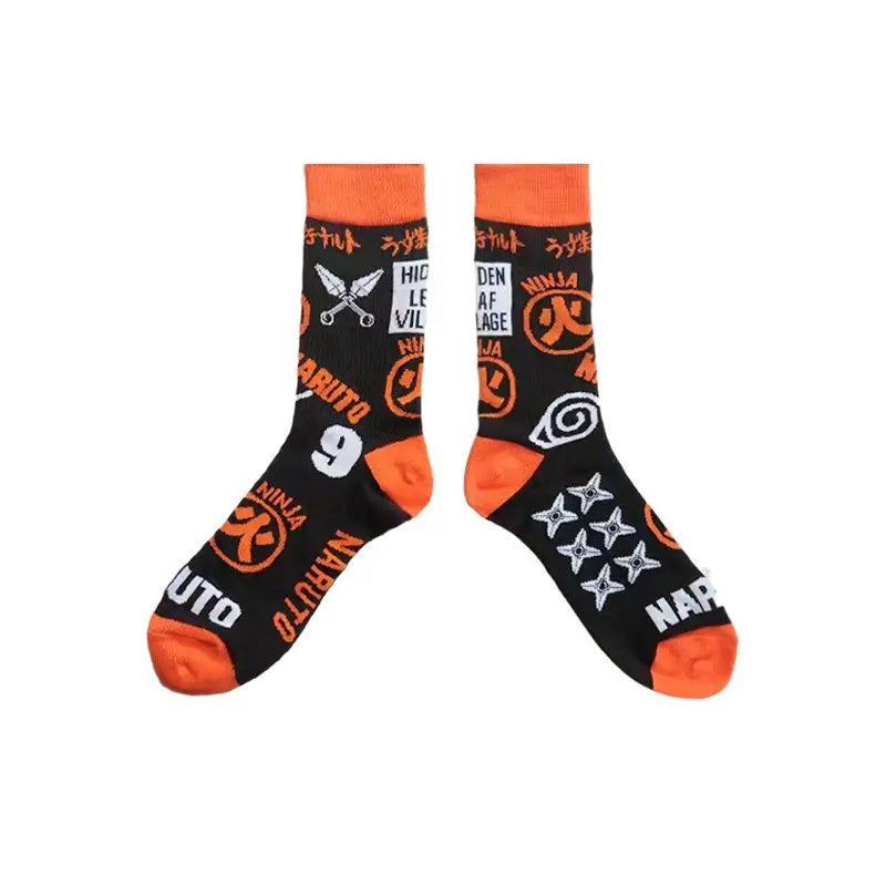 Anime Naruto Men's Hip Hop Cosplay Socks